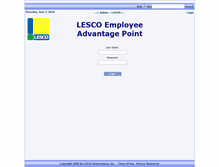 Tablet Screenshot of employee.lesco.net